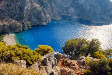 Oludeniz birds eye view Turkey beaches in Europe