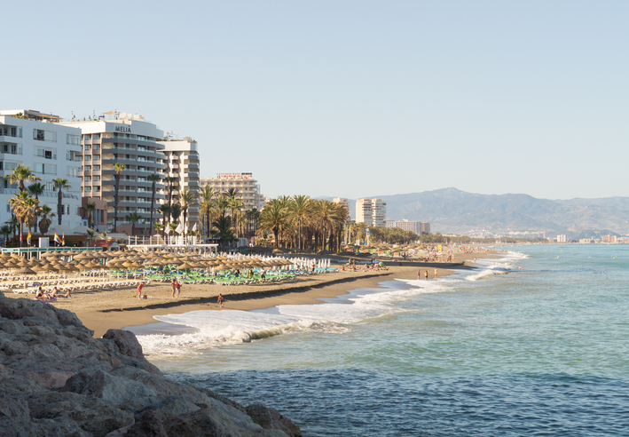 El Bajondillo beaches near malaga